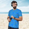 thumbnail image 4 of Wukai Colorful Snake Print Men's Short-Sleeved Mesh T-Shirt,Quick-Dry Short Sleeve Workout T-Shirt-, 4 of 8
