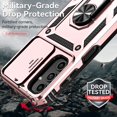 thumbnail image 6 of Ancove for Samsung Galaxy A32 5G Rugged Case with Ring Holder Kickstand,Military Grade [Support Magnetic Car Mount] Heavy Duty Shockproof Proetctive Phone Cover Case,Rosegold, 6 of 8