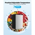 thumbnail image 4 of KFFKFF Mini-Frigo, 3,2 Pi3, Réfrigérateur Compact à Porte Simple, Température Réglable, Tablette en Verre, Petit Réfrigérateur Écoénergétique, Porte Réversible, Faible Bruit, 4 of 9