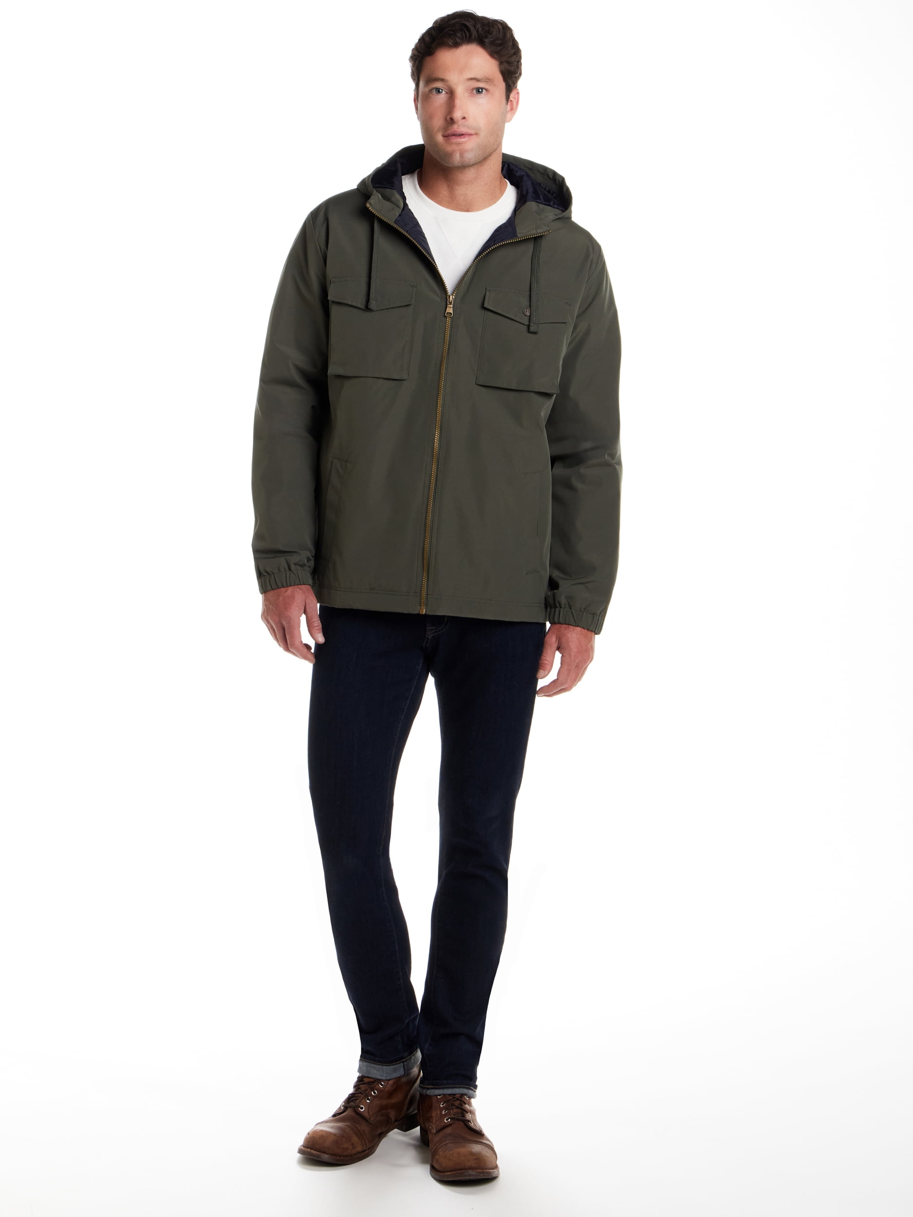 Frontier Threads Men's Lined Poly Memory Hooded Safari Jacket
