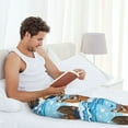 thumbnail image 6 of Bingfone Animals on Noah's Ark Floating Mens All Over Print Sleep Pajama Pants-Large, 6 of 6