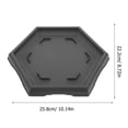 thumbnail image 2 of LULULION 2Pcs Black Plastic Plant Pot Trays Hexagonal Shape Drip Tray for Indoor Plants, 2 of 5