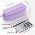 thumbnail image 2 of Large Pencil Case High Capacity Holder Box Storage bag Desk Organizer Marker Pouch Pen For Office College Adult (Pink), 2 of 6
