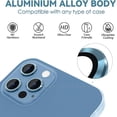 thumbnail image 5 of Protector de cámara trasera Alpine Blue compatible con iPhone 13 Pro y iPhone 13 Pro Max, [aleación de aluminio], cobertura total y película protectora dura 9H, 5 of 5