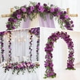 thumbnail image 2 of Tripumer 4Pcs X 7.87ft Artificial Rose Vine Wreath Gradient Violet Faux Flowers Wall Hanging for Living Room, Balcony, Garden, Parties, Wedding Decor, 2 of 10