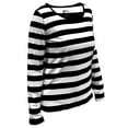 thumbnail image 4 of Couver Women’s Halloween Cosplay Long Sleeve Striped Shirt, Black and White Thief Costume, 3XL, 4 of 9