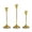 Gold, variant on Gold Aluminum Alloy Candle Holders Set Of 3 With Layered Height Variation For Dining Table Wedding Holiday Decor 3Pc Size 8.66X8.27X2.76In Weight 0.441Lb