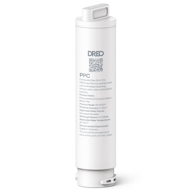 Filtro de Agua Dreo Cartucho PPC para WF511 Vida Útil de 1 Año