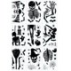 thumbnail image 2 of Juego de 9 pegatinas de esqueletos divertidos para Halloween con decoración de pared y ventana para una fiesta espeluznante y divertida, 2 of 8