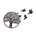thumbnail image 4 of Decoración de pared metálica con forma de pájaro en un árbol, arte de pared de metal, decoraciones colgantes para inauguración de casa. M, 4 of 9