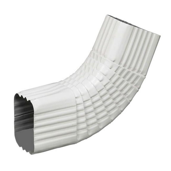 47265 3 x 4 in. B Elbow Downspout - White  Aluminum