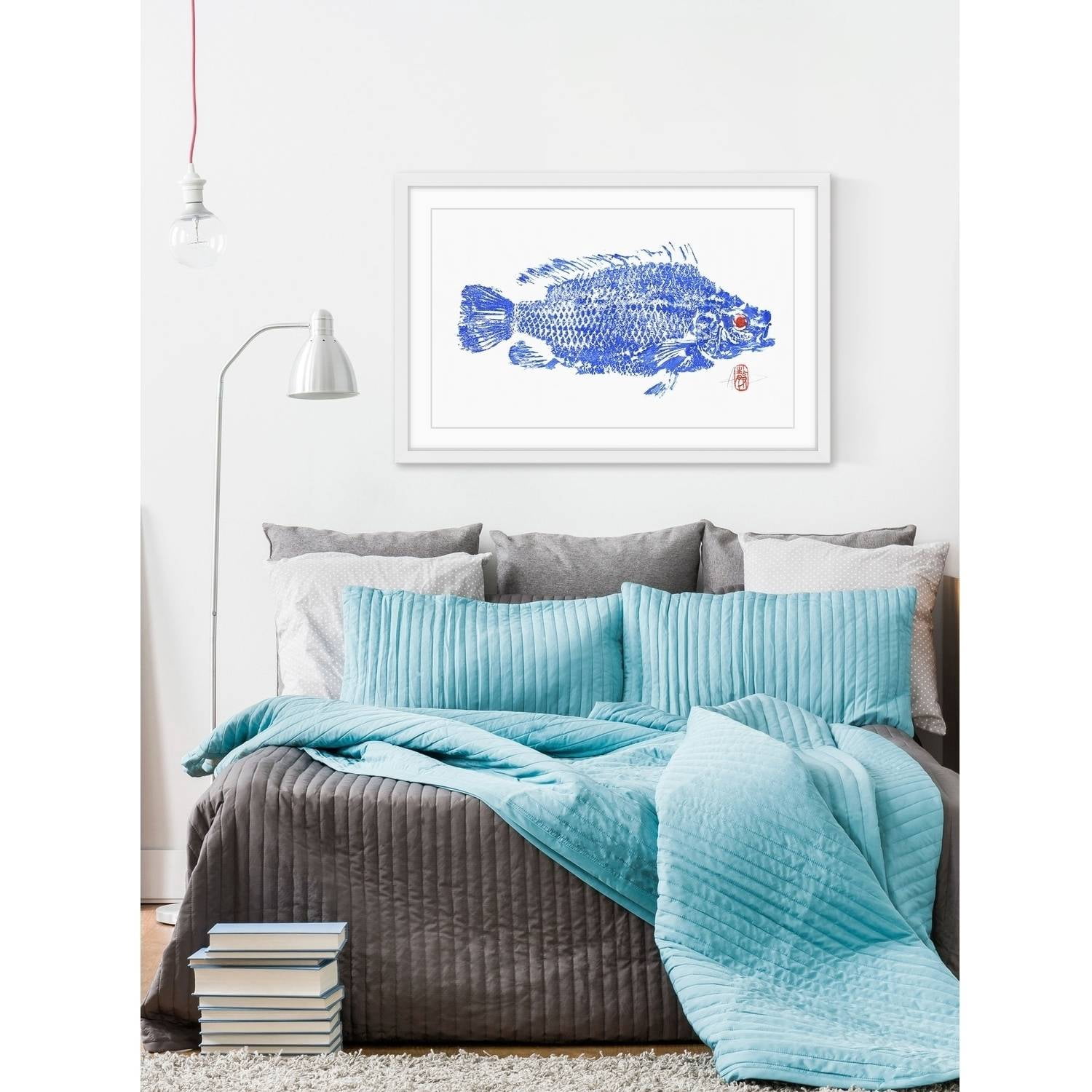 "Tilapia Blue" Framed Painting Print