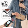 thumbnail image 4 of Montana West Wallet for Women Large Wristlet Wallets, Card Cases & Money Organizers Ladies Female Bifold Clutch Wallet Minimalist Credit Card Cash Wallets with ID Window and Latch, Carve-Tan, 4 of 7