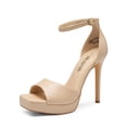 thumbnail image 1 of Sandalia DREAM PAIRS SDHS2431W Tacones con Punta Cuadrada y Pedrería, 1 of 7