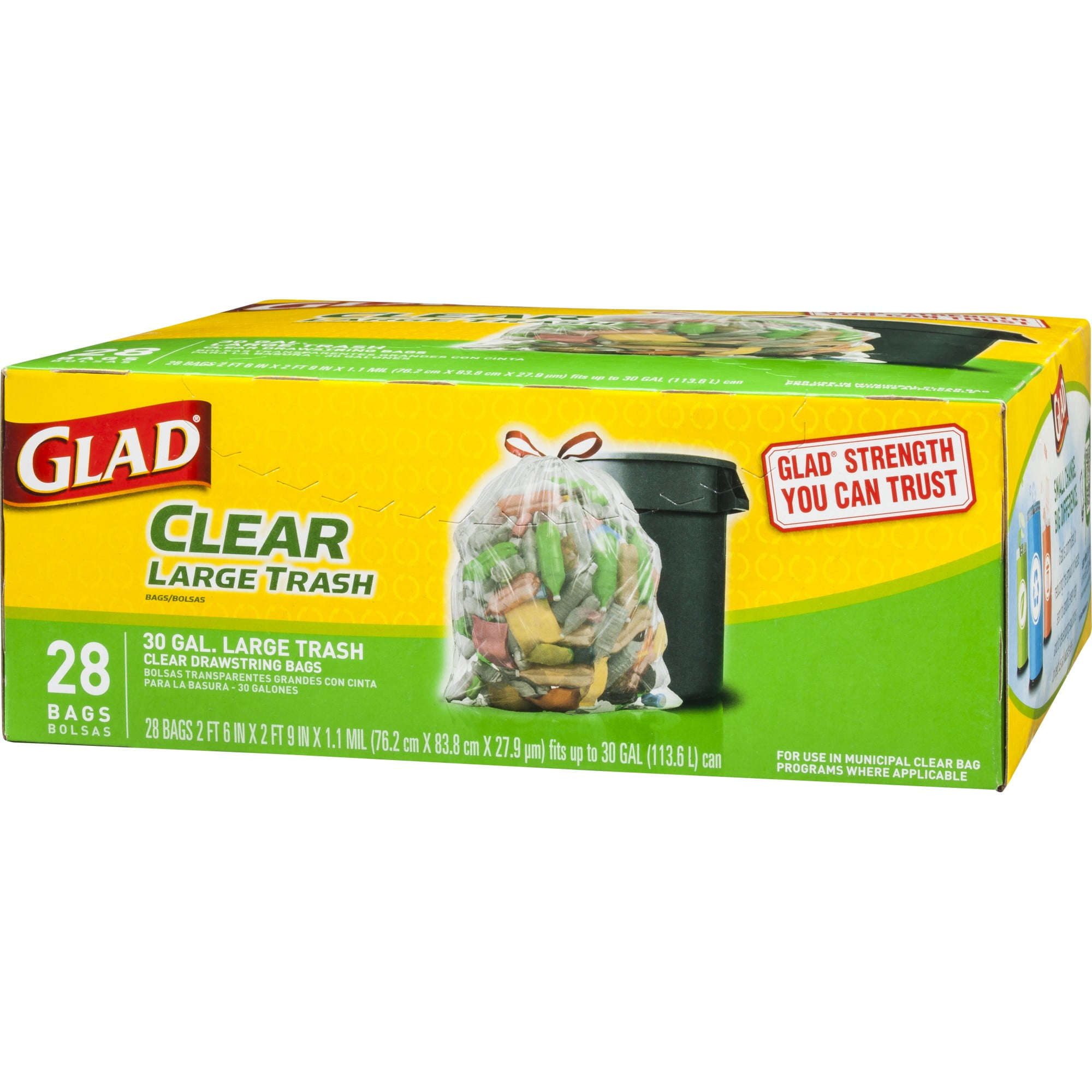 30 gallon clear garbage bags