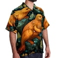 thumbnail image 2 of Platypus Men's Poplin Casual Printed Button Down Short Sleeve Summer Beach Shirts Unisex, 2 of 6