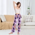 thumbnail image 5 of FORMRS Women's Pajama Pants with Pockets Soft Comfy Loungewear Sleep Bottom, Sizes S-2XL, Purple Halloween Pattern, 5 of 8