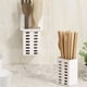 thumbnail image 1 of Soporte de plástico para utensilios de cocina | Estante para guardar palillos, cuchillos y cucharas | Orificios de drenaje y bordes redondeados | Organizador compacto para cajones o encimeras, 1 of 6