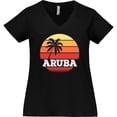 thumbnail image 3 of Inktastic Aruba Vacation Women's Plus Size V-Neck T-Shirt, 3 of 5