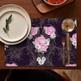 thumbnail image 5 of Set of 4 Paisley Placemats, Flax Linen Table Mats with Classic Ethnic Floral and Colorful Mandala Designs, Heat Resistant and Wrinkle Free, 5 of 6