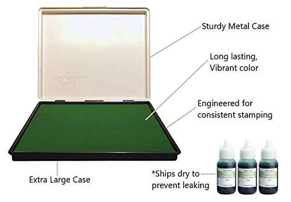 Infusion 8" x 12" Extra Large Industrial Stamp Ink Pad, Your Go to Large Stamp Ink Pad for Bright Color, Even Coverage and Durability, Lime Stamp Pad