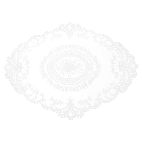 16x22in Retro Lace Placemat Oval French Crochet Doilies White