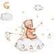 thumbnail image 1 of Oso Conejo Estrella Luna Etiqueta de la pared Bebé Niños Habitación Decoración del hogar Papel tapiz, 1set-30 * 90CM JAMW Sencillez, 1 of 5