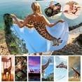 thumbnail image 5 of Zatoumnr Super Lightweight Colorful Square Microfiber Beach Towel, 30"x60", Sandproof Blanket, Multi-Purpose for Beach, Swimming, and Travel, 5 of 5