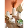thumbnail image 3 of SET OF FIVE WHITE CERAMIC PLANTERS, 3 of 7
