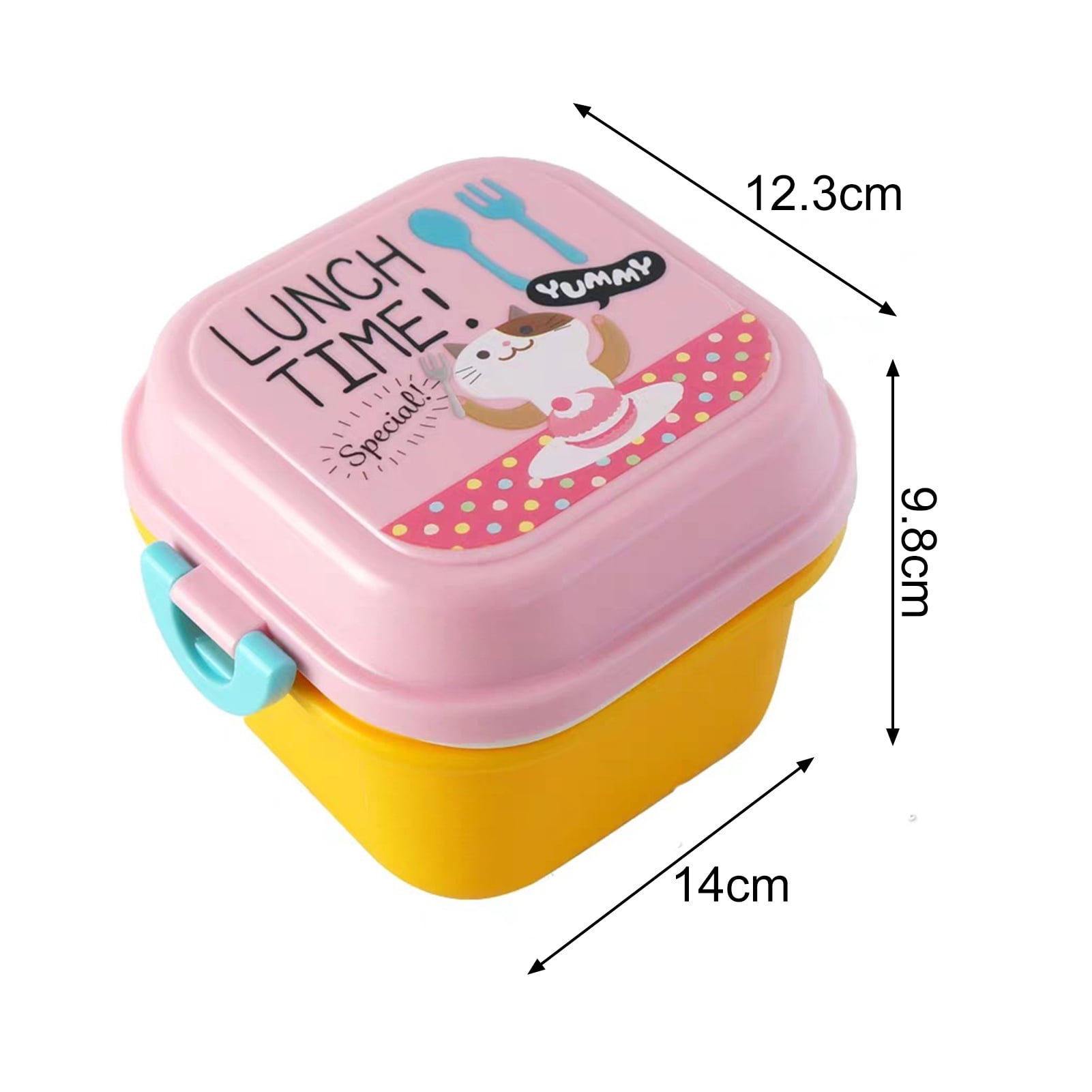2 Layer Bento Box Dishwasher Safe Cartoon Leak-Proof Lunch Box