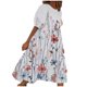 thumbnail image 2 of Puntoco Vestido De Verano Con Cuello Redondo Y Manga Corta Con Estampado Floral Para Mujer, Color Rosa Xxl,Regalos Para Mujer Joven, 2 of 6