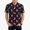thumbnail image 3 of Balery Poodle Dog Printed Men’s Short Sleeve Polo Shirt, Midweight Men's Shirt,Golf Polo shirts -3X-Large, 3 of 9