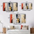 thumbnail image 4 of Designart "Yesterday's History Retro Reflection II" Modern Geometric Framed Wall Art Set Of 3 - Beige Abstract Frame Gallery Wall Set For Home Decor, 4 of 7