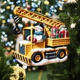 thumbnail image 4 of SLYNSHome Cartoon Christmas Truck Toys Hanging Decoration - 3.1 inch - Xmas Pendant Christmas Tree Engineering Vehicle Acrylic Ornaments (Snowman), 4 of 6