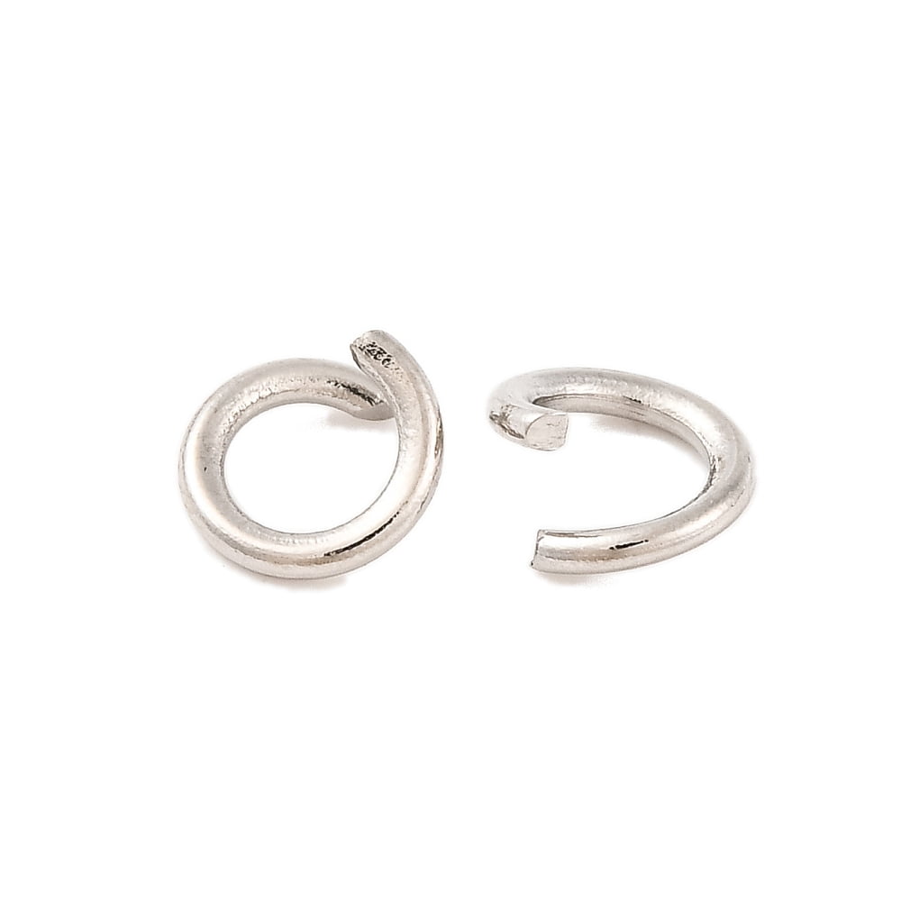 Resistant 304 Stainless Steel Open Jump Rings Round Stainless Steel 18 Gauge 6x1mm Inner Diameter: 4mm