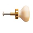 thumbnail image 4 of Kitchen Cabinet Knob Milk Glass 1 1/4" Dia W/ Brass Back | Renovators Supply, 4 of 4