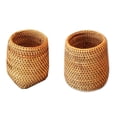thumbnail image 1 of 2 Pcs Rattan Chopsticks Tube Shovel Spoons Bucket Dinner Knives Forks Tableware Storage Box Home Storage Baskets, C & B, 1 of 8