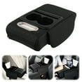 thumbnail image 2 of Car Armrest Cushion With Cup Holder Center Console Cover For Cars (Black), 2 of 10