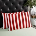 thumbnail image 4 of Christmas Farmhouse Red White Stripes Standard Size Pillow Cover, Pillowcase Protectors with Zipper, Breathable Decorative Throw Pillow Case Cover, Pillow Shams for Couch Sofa 20x26Inch, 4 of 7