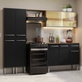 thumbnail image 2 of Cocina Integral 229cm Marrón/Negro Emilly Madesa 06, 2 of 5