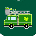 thumbnail image 4 of Inktastic St. Patricks Day Fire Truck in Green with Shamrocks Boys or Girls Baby Bib, 4 of 4