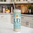 thumbnail image 6 of Raleigh NC North Carolina Travel Vacation Stamp 20oz Insulated Water Bottle Skinny Tumbler Includes Straw, 6 of 7
