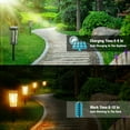 thumbnail image 5 of Pack of 4 Solar Pathway Lights, Outdoor Waterproof Solar Torches Dusk to Dawn Auto On/Off Landscape Solar Torches Lights for Garden Patio Yard, 5 of 11