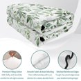 thumbnail image 4 of King Quilt Set 96''x106'', Sage Green Leaf Lightweight Bedspread Coverlet Set with 2 Pillow Shams, Country Eucalyptus Nature Plant Branch Breathable All Season Quilt Bedding for Bedroom/Guest Room, 4 of 9