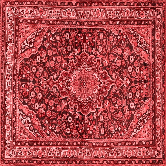 Ahgly Company Indoor Square Persian Red Traditional Area Rugs, 6' Square