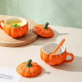 thumbnail image 3 of Halloween Pumpkin Cup Cute Ceramic Pumpkin Mug Funny Ceramic Coffee Mug Pumpkin Tea Cups Cereal Bowl Candy Cookie Jar Autumn (Pumpkin Cups  Pump), 3 of 7