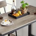 thumbnail image 3 of GNIXUU 5 Piece Long Bar Table and Chairs Set, Industrial Counter Height Pub Table and 4 PU Soft Stools with Backrest, High Kitchen Breakfast Tables Set for Restaurant, Dining Room,Gray, 3 of 7