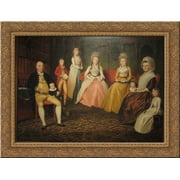 The Angus Nickelson Family 24x18 Gold Ornate Wood Framed Canvas Art by Ralph Earl