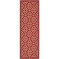 thumbnail image 4 of Safavieh Courtyard Red Indoor Outdoor Rug - Runner 2'3" x 6'7", 4 of 5