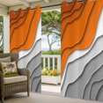 thumbnail image 3 of Orange Grey Ombre Outdoor Curtains for Patio Waterproof,Windproof Privacy Curtains with Weighted Bottom,Modern Geometric Abstract Aesthetics Cream Outside Drapes for Picnic Garage 54"x108" 2 Panel, 3 of 8